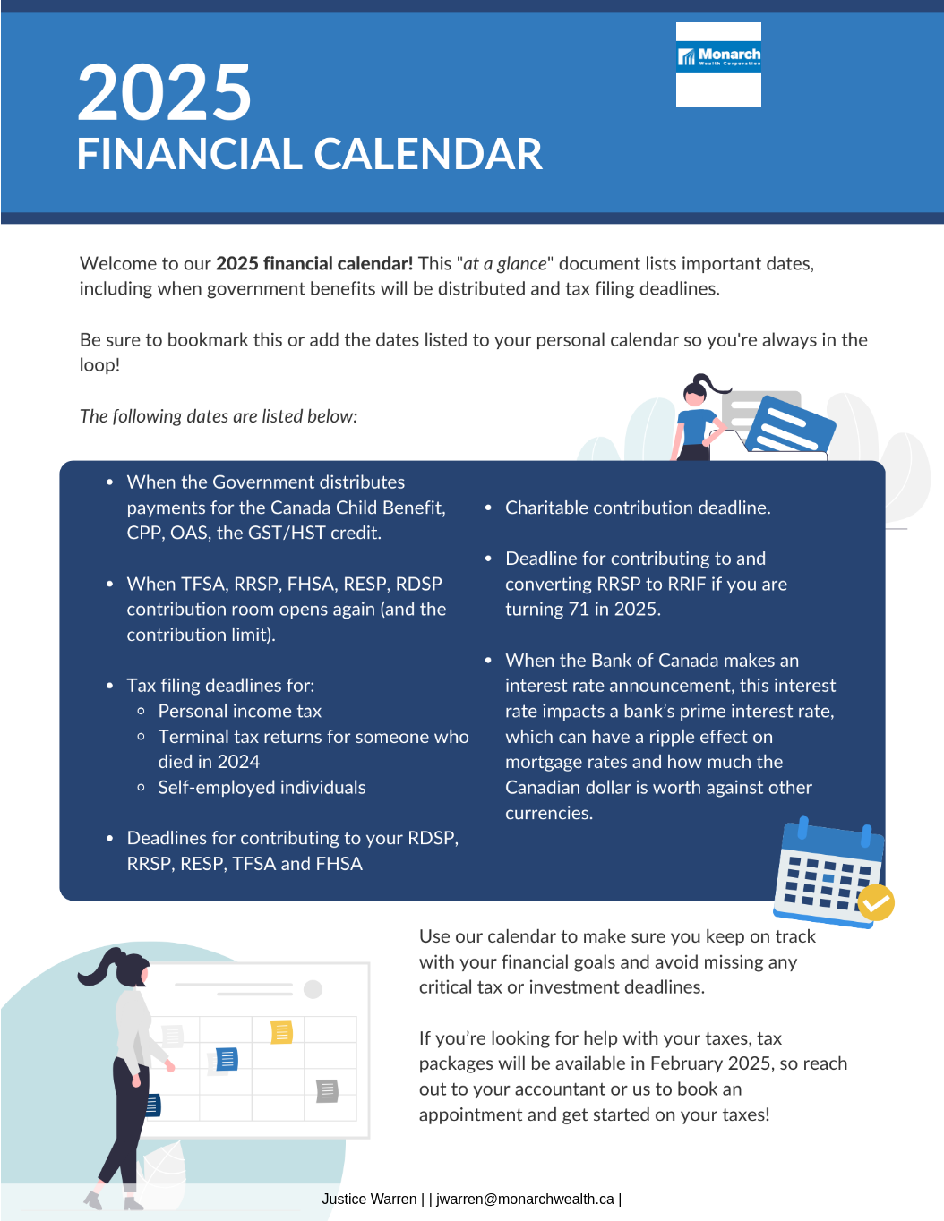 2025 Financial Calendar Monarch Wealth Corporation